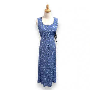 Betsey Johnson Blue and White Maxi Dress